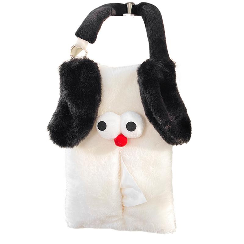 Auto Tissue Spender Cartoon Hund Tissue Cover Veranstalter kreative Sitz lehne Tissue Box Soft Tissue Cover Organizer für Auto nach Hause