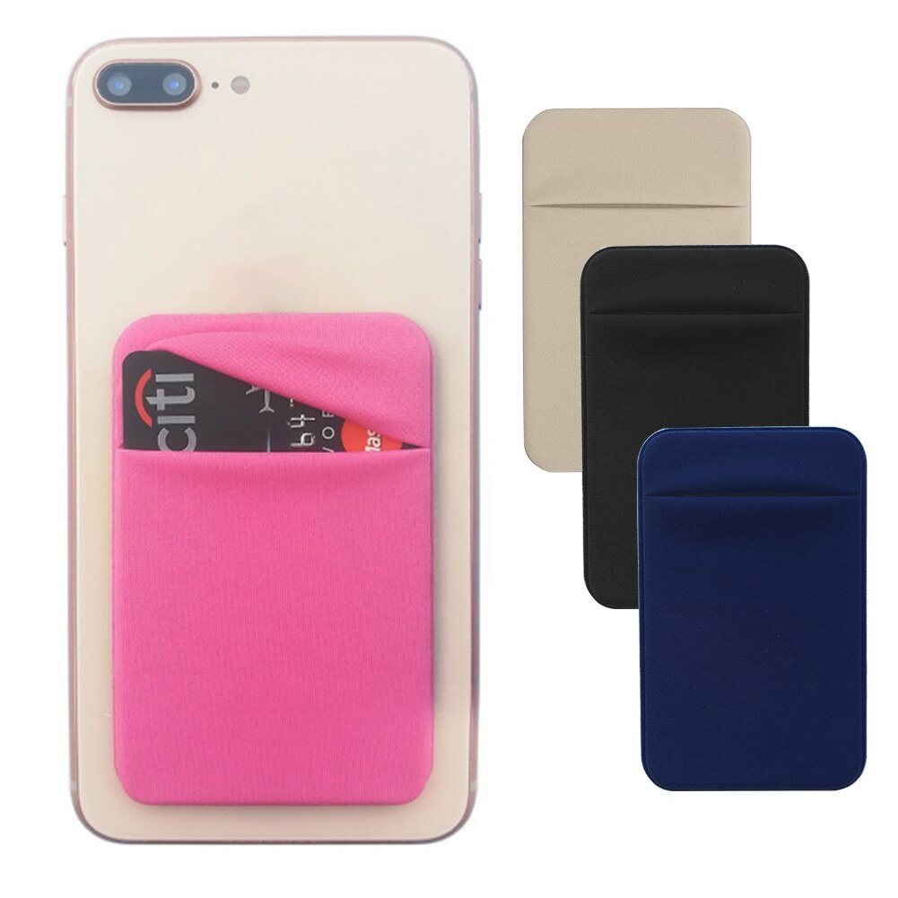 Etui Mini universel adhésif téléphone dos mince poche collante porte-carte de crédit pochette amovible portefeuille fermement coller pratique