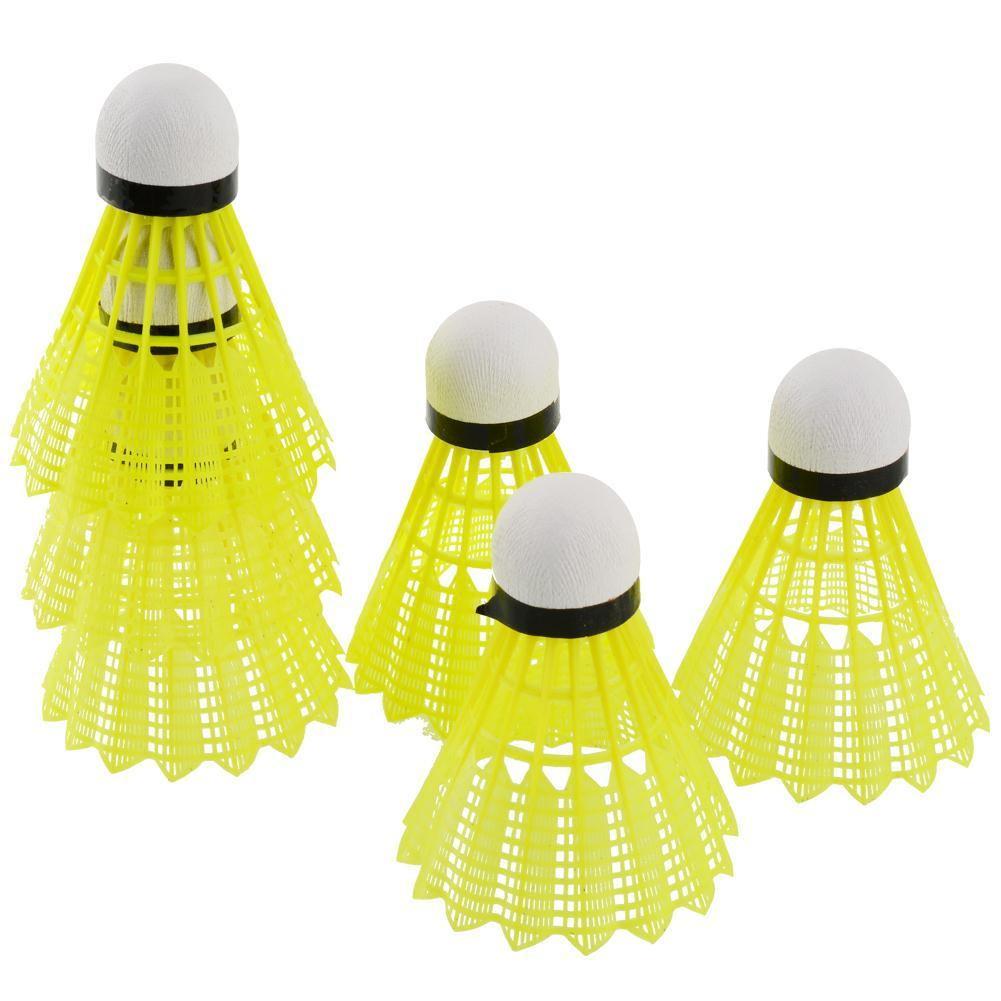6 stk nylon badmintonball treningsball plast shuttle kork tre ballhode innendørs utendørs sports treningsballer