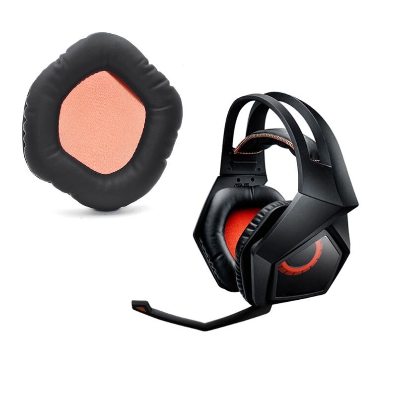 1 Paar Vervangen Zachte Lederen Oorschelpen Memory Foam Oorkussens Cover Voor Asus Strix 7.1/2.0/Pro/dsp Draadloze Hoofdtelefoon