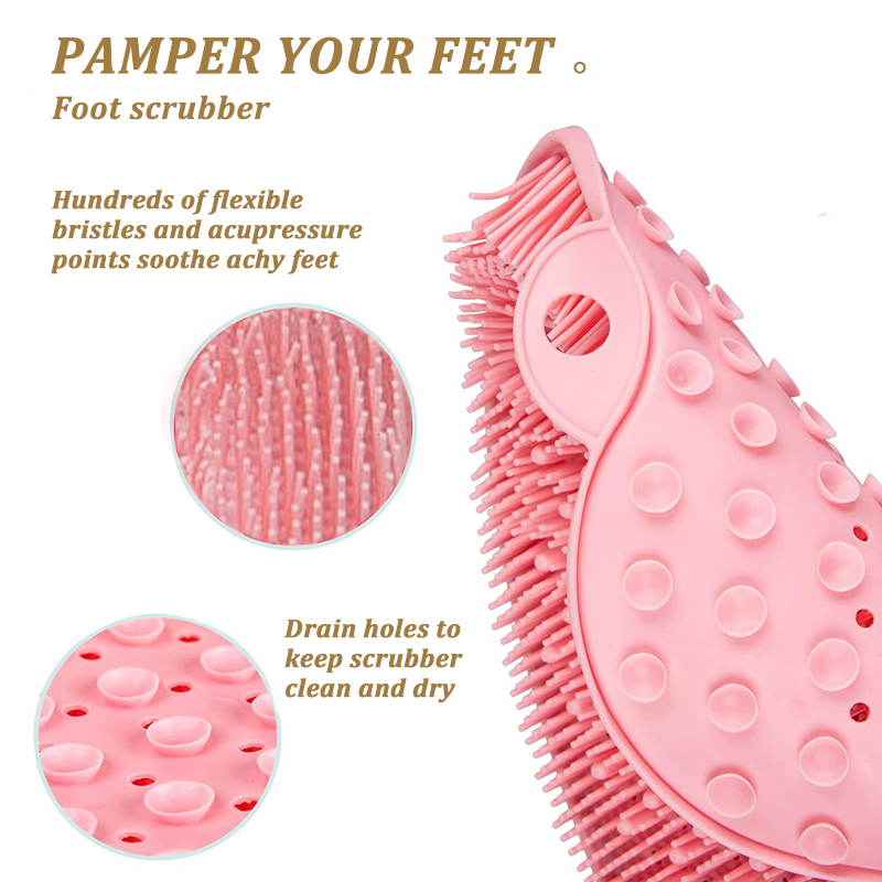 Brosse de Massage exfoliante pour douche, salle de bain, coussinets de Massage des pieds, brosse de Massage du dos paresseux, lavage du corps, outil de bain