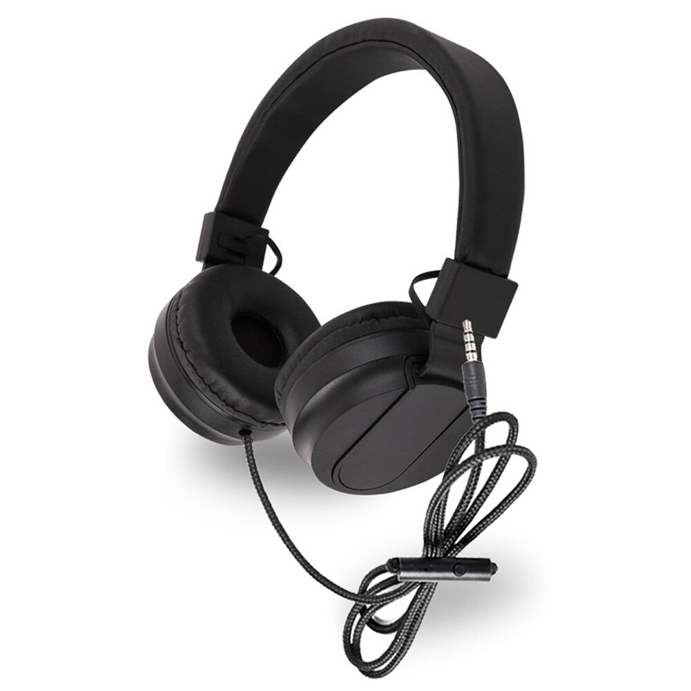 Wired Foldable Portable HiFi Stereo Headphone Heavy Bass Gaming Headset Adjustable Earphones with Mic music headset FM Earphone
