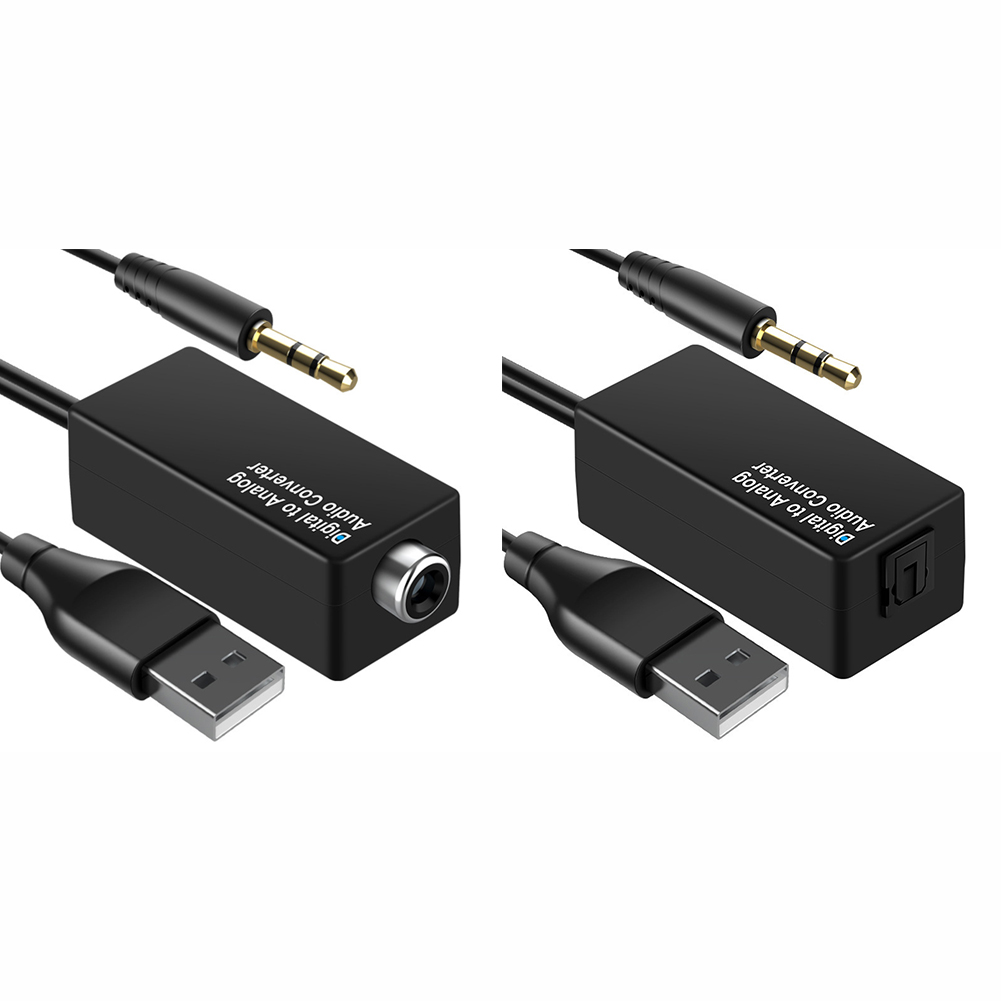 D15 Audio Converter DAC Digital to Coaxial Analog USB Decoder Adapter 3.5mm Jack Optical Fiber Converter For HDTV DVD Audio