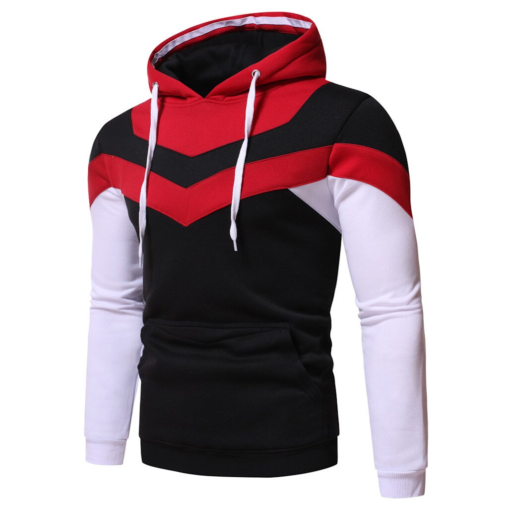 Men Autumn Tracksuit Long Sleeve Patchwork Sport Hooded Sweatshirt Fitness Slim Training Hoodies Outwear Moleton Masculino#g4