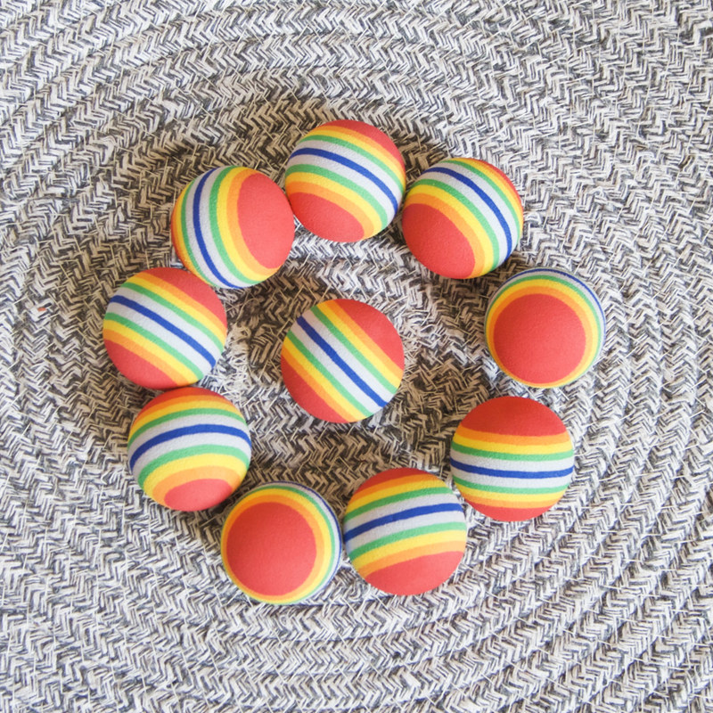 Kat Levert 3.5cm Kat Bal Speelgoed voor Puppy Kat Interactieve Spelen Chew Speelgoed Rammelaar Kras EVA Ball voor Pet kat Training: Default Title