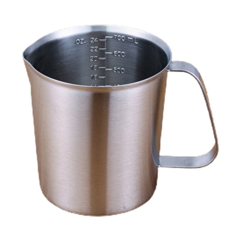 Thickened 304 Stainless Steel Measuring Cup with Scale 500ml-2000ml Large Capacity Kitchen Milk Frother Cups GXMA