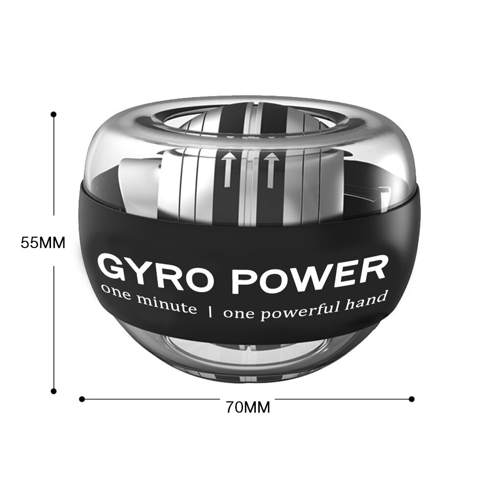 Auto-Start Spinner Gyroscopic Wrist Power Ball Metal PowerBall With LED Light Arm Fingers Wrist Muscle Strengthener Hand Ball