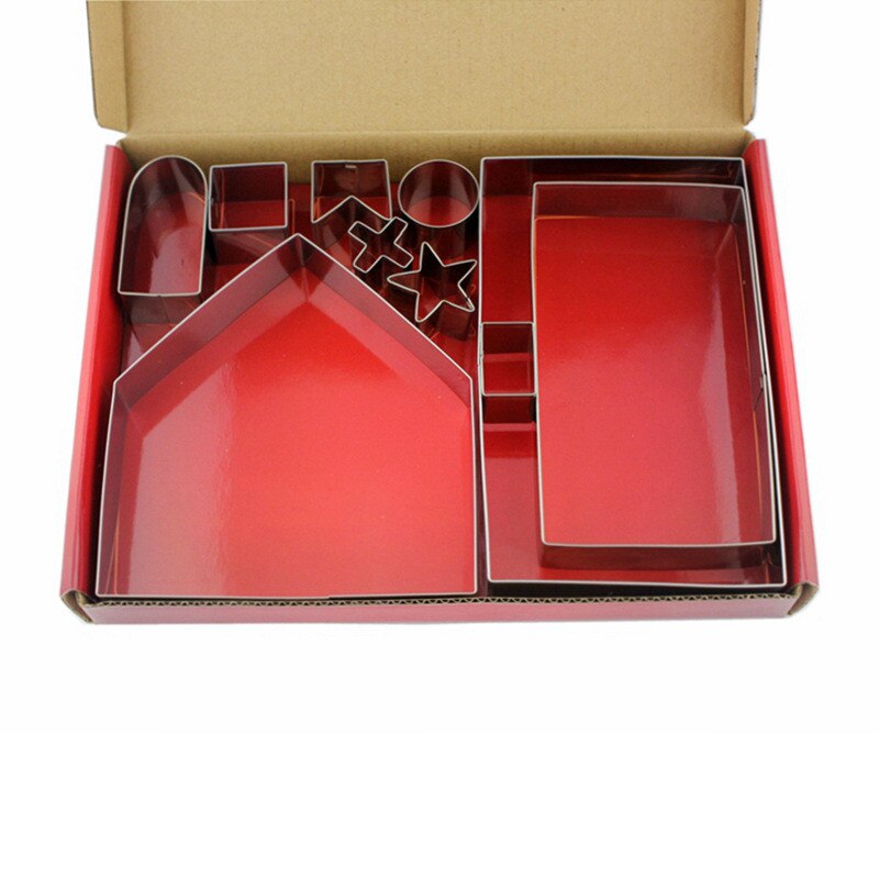 Kexkakskärare i rostfritt stål form för pepparkaksformar skärning för pepparkakor 10 st/lot