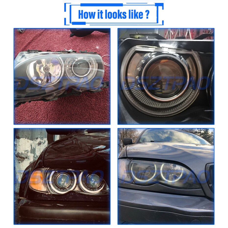 Headlight Lenses H7 Bi-xenon Projector Lens For BMW ZKW/AL E46 M3 Coupe/Convertible/Sedan/Wagon Halogen Headlamp H1 HID Tuning