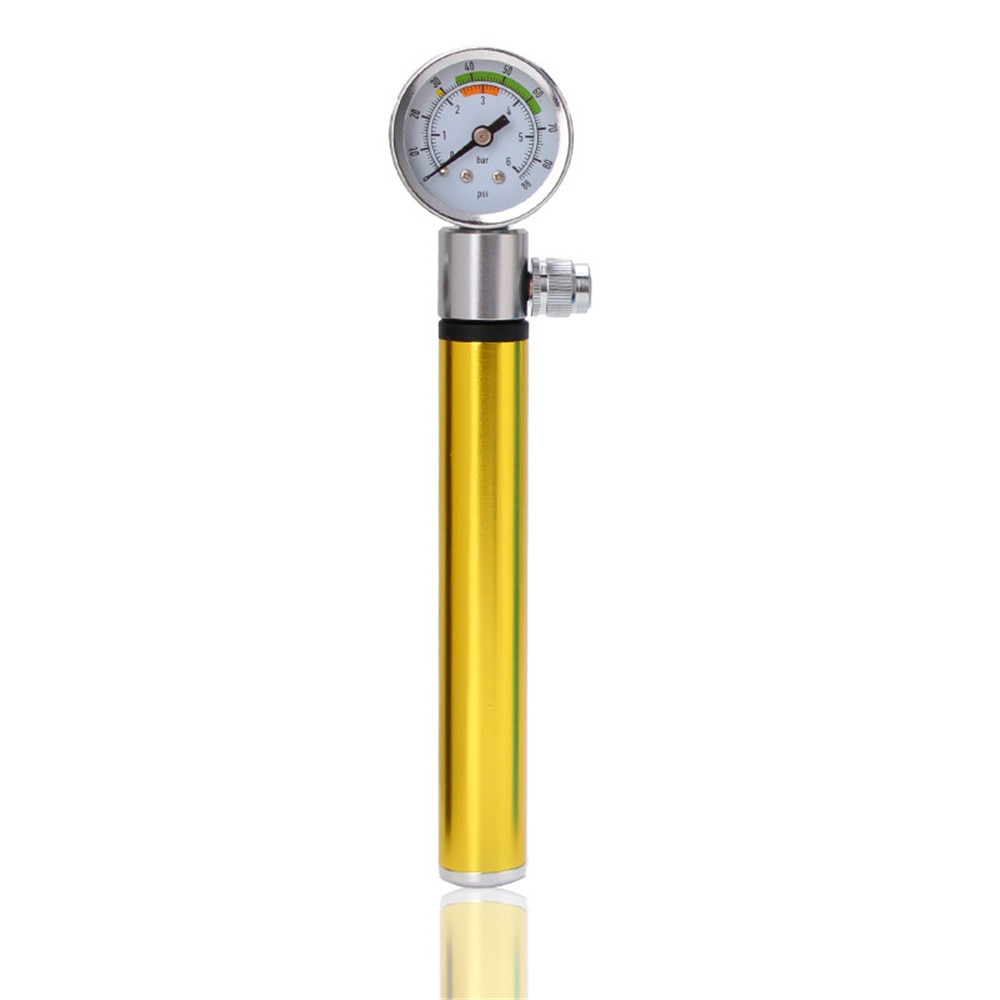Bike Bicycle Pump with Gauge Portable Mini Air Inflator High Pressure Bicycle Pump Cycling Tools