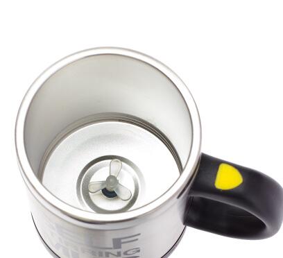 400ml automatische zelfroerende mok koffiemelkmengbeker roestvrijstalen thermische beker elektrische luie dubbel geïsoleerde slimme beker: Roestvrijstalen lijn