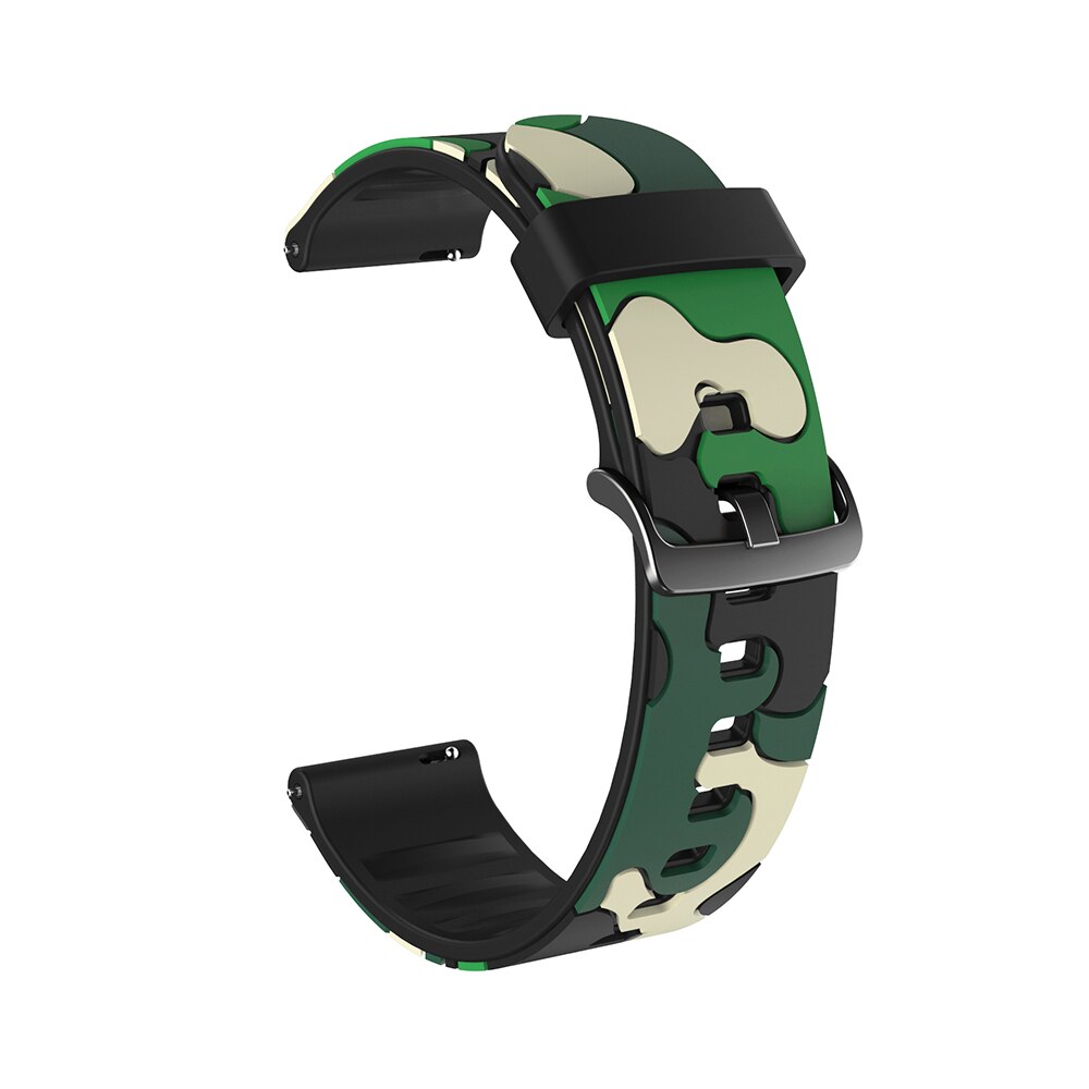 Bracelet Sport intelligent à motif de Camouflage, pour Huawei Watch GT 2 2e GT2, 42mm 46mm, 20mm 22mm: Camouflage green / 20mm(gt 2 42mm)