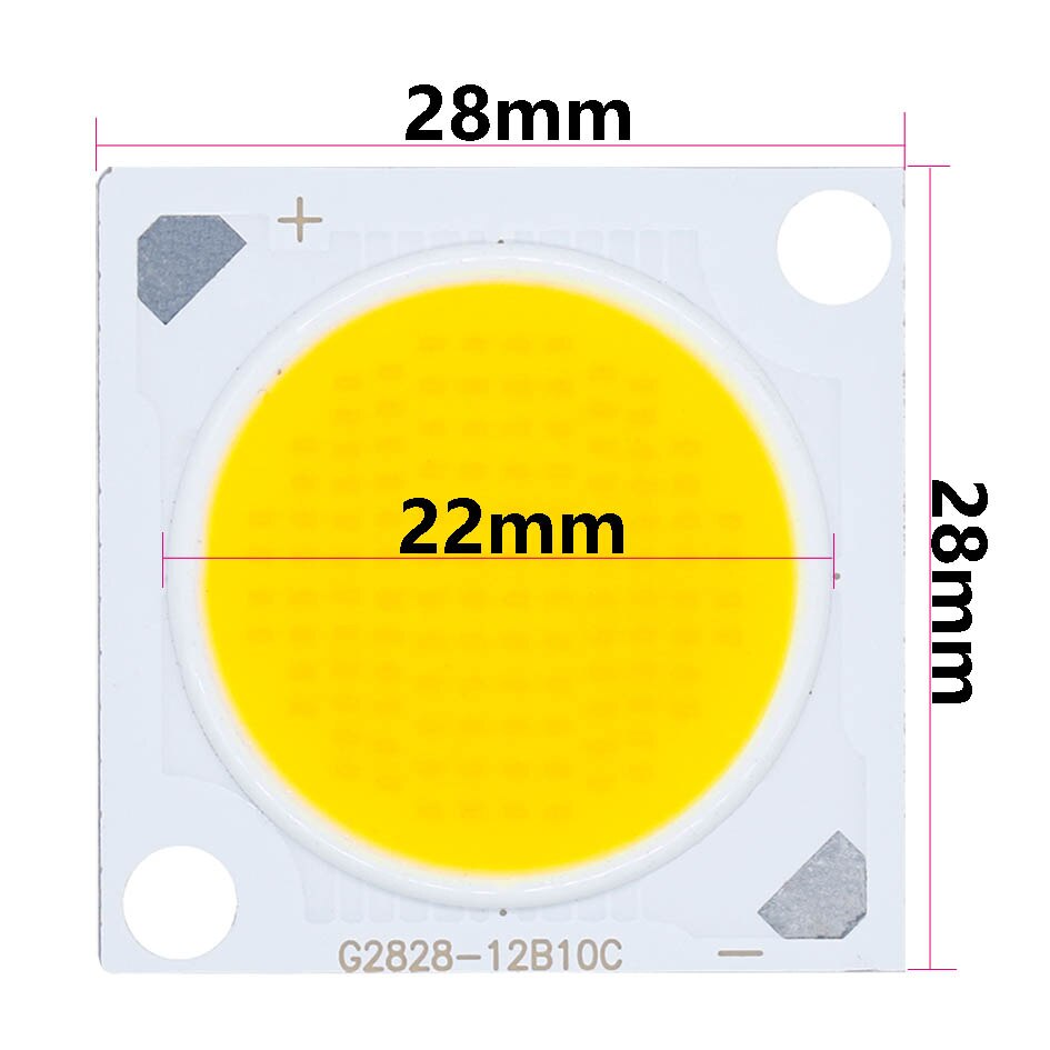 Chip de luz LED COB para lámpara, superpotencia, 60W, 28MM, foco de luz, blanco frío, blanco cálido: 60W Warm white