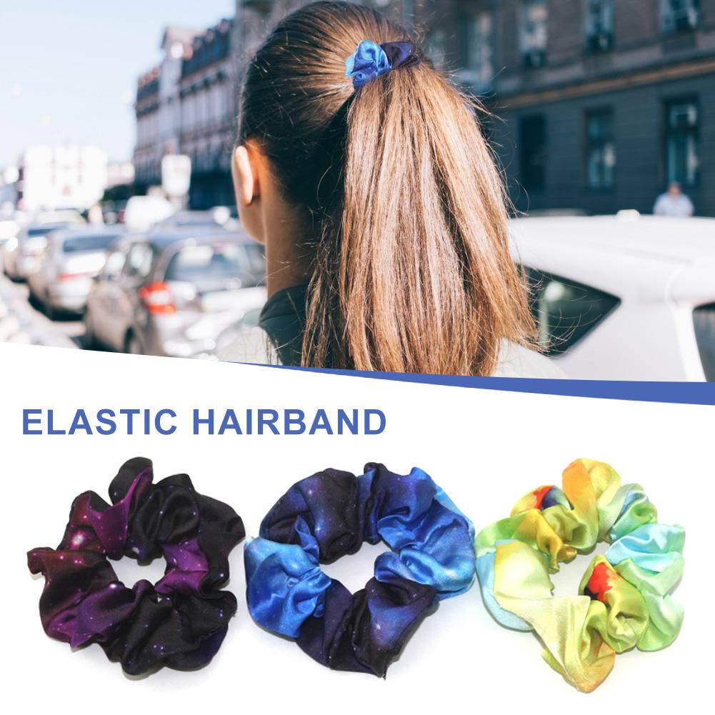 3 stk hår scrunchie elastiske hårbånd gradient farve kvinder piger hovedbeklædning hestehale holder hår tilbehør