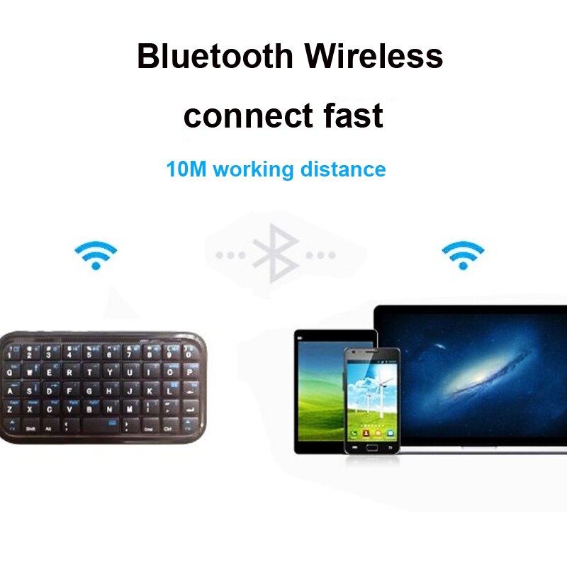 Mini Oplaadbare Draadloze Bluetooth-Compatibel Toetsenbord Voor Iphone 6 6S Plus Ipad Samsung Galaxy Note 5 Android Windows tablet