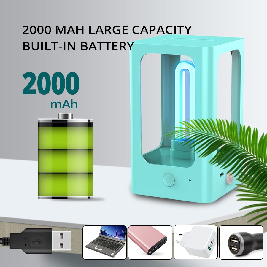 UVC Germicidal Lamp Portable UV Sterilizer Ultraviolet Disinfection Light Lamps UVC Sterilizer Germicidal Bulbs UVC Quartz Lamp