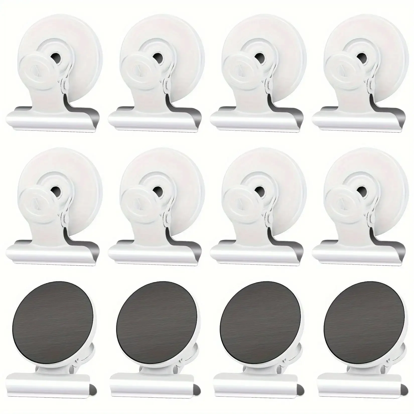 Metall-Magnetklammern – Whiteboard, Zuhause, Küche, Büro – für Organisation und Komfort – organisieren Sie Ihren Leben magnetisch: WHITE