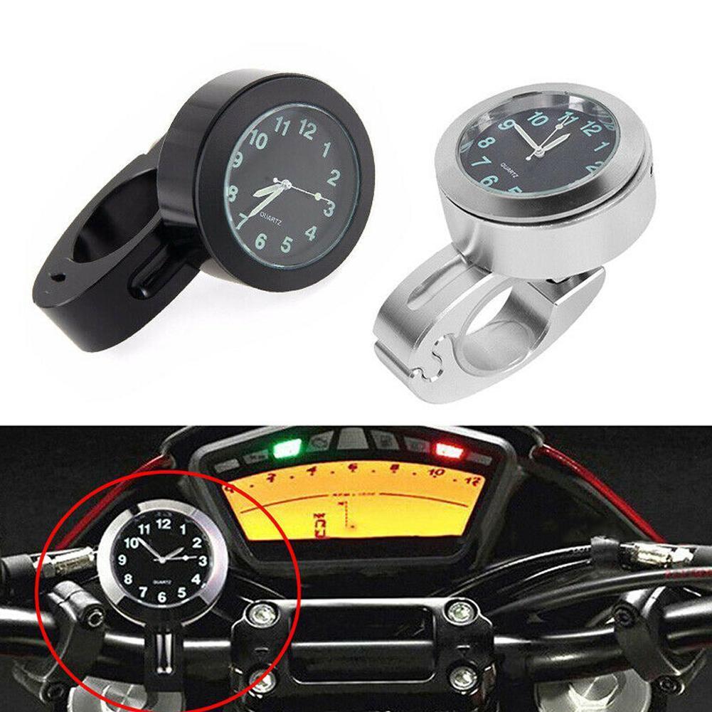 Waterproof Watch Clock Bicycle Motorcycle Handlebar Watch Quartz Clock Black W2M1