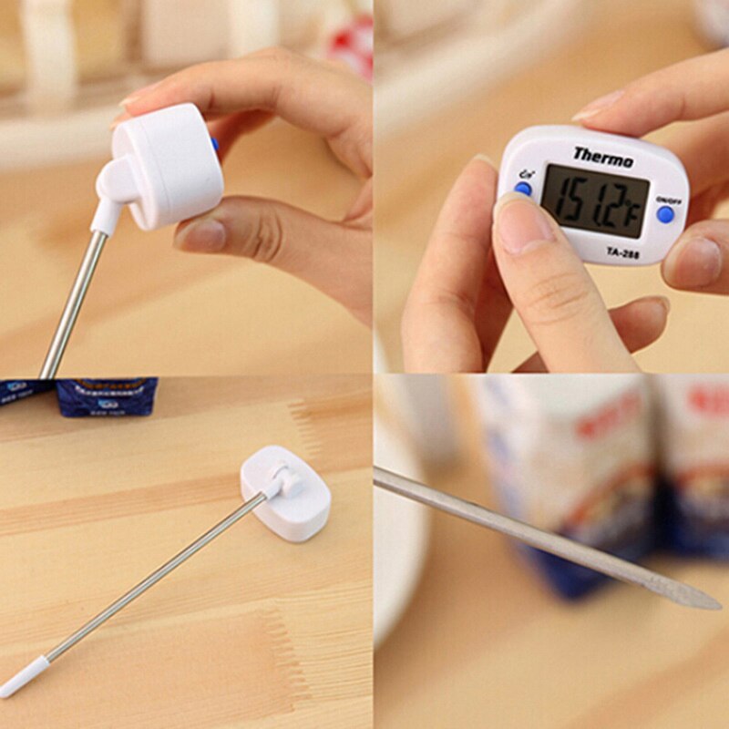 Termómetro Digital para alimentos, medidor de temperatura de carne con sonda larga para asar a la parrilla, cocina y barbacoa
