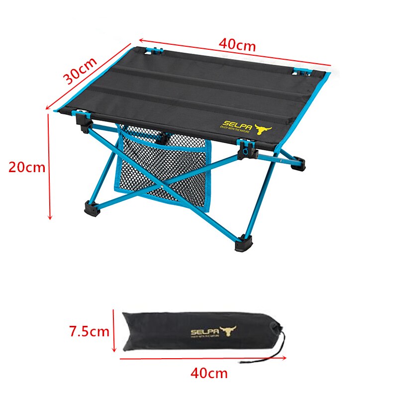 Udendørs klapbord lys transportabel grill picnic bord fiskeri camping computer skrivebord grill bord