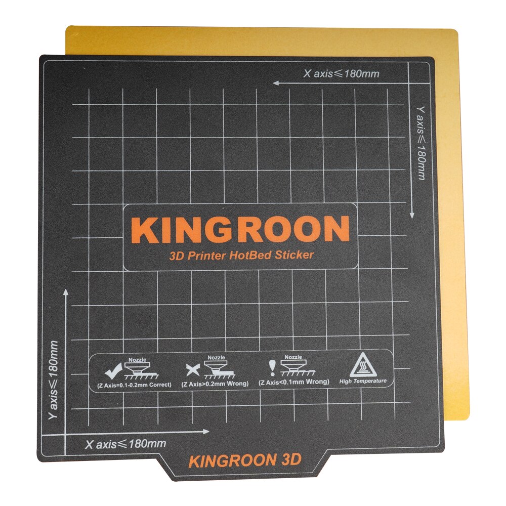 Kingroon KP3S 3D Printer Pei Warmte Bed Magnetische Film Glas Plaat Ultra-Base Bed Afdrukken Platform Glazen Plaat 180X180mm