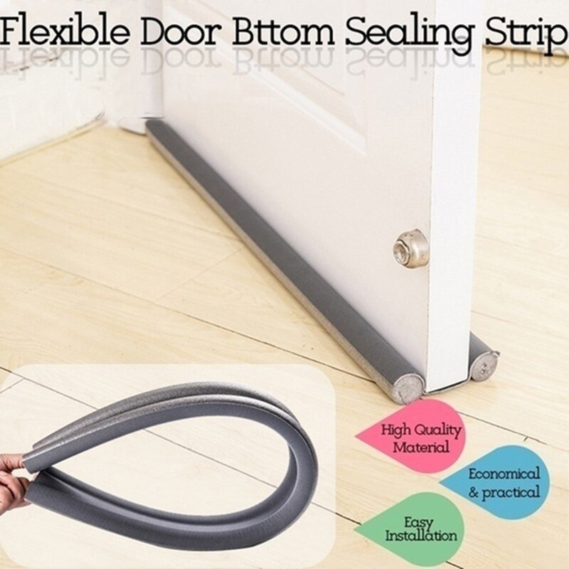 Fleksibel dørbund bundforseglingsbånd lydtæt støjreduktion under dørproppens støvtætte vinduesvejrstrimmel