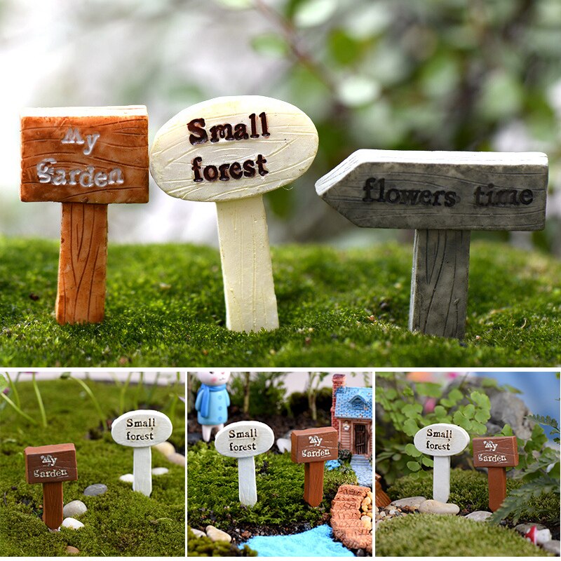 Micro Landschap Decoratie Bos Gids Teken Mini Tuin Landschap Miniatuur Ornamenten Diy Landschap PI669