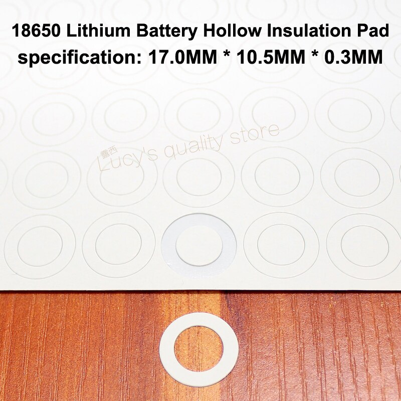 Embout pour batterie au lithium 100 | 18650 pièces par lot, capuchon peut être soudé par tache, pôle positif en acier inoxydable, accessoires de batterie négative: Gasket-17-10.5MM