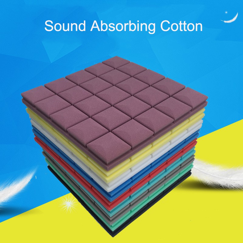50x50x5cm Sponge Sound Foam Acoustic Soundproofing Foam Sound-Absorb Noise Sponge Wall Foam Lsolator Pads