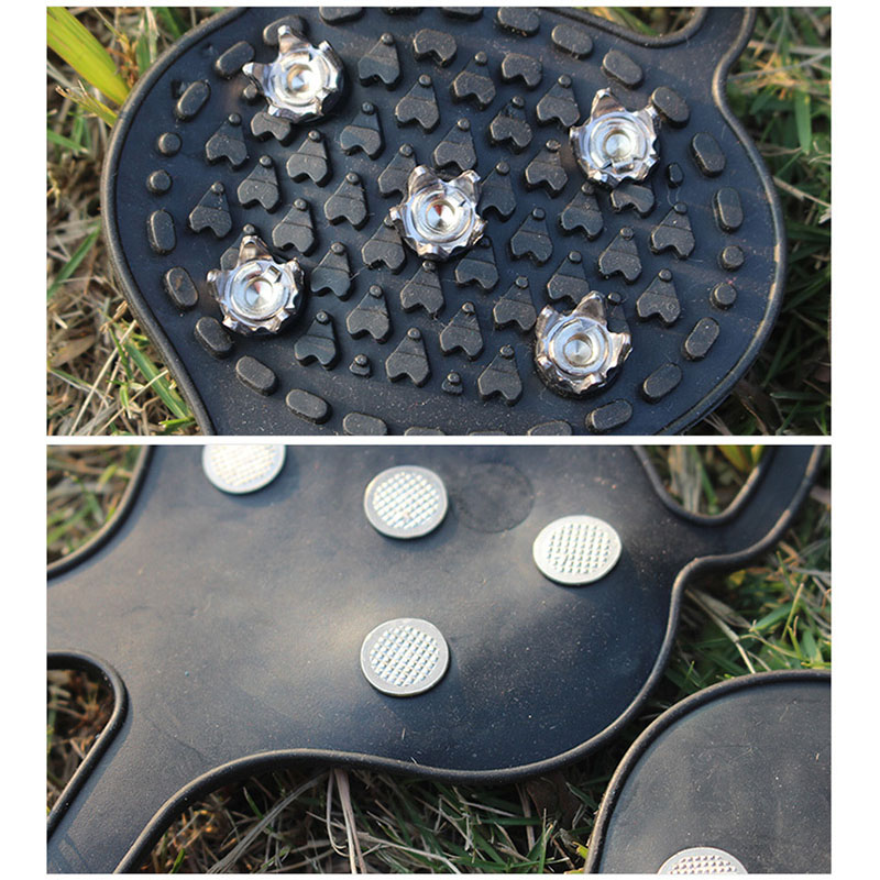 1 Paar Silicone Klimmen Antislip Schoen Grip Ijs Sneeuw Grips Cleat Over Shoe Spikes Studs Stijgijzers