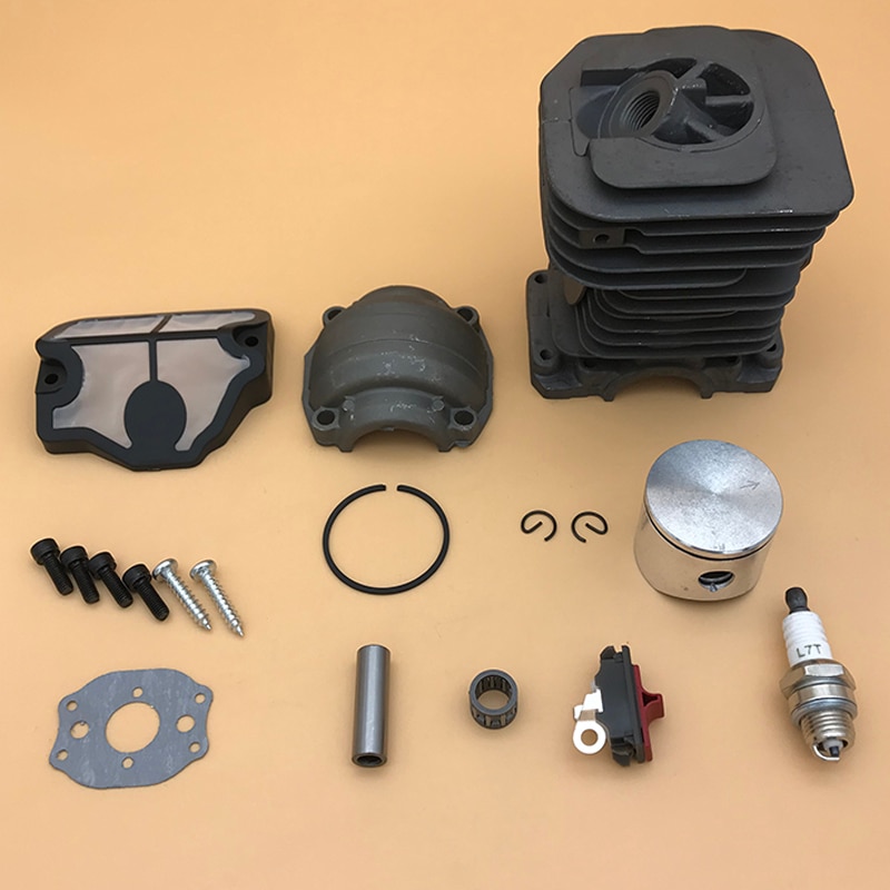 HUNDURE 38mm 40mm culasse Piston Pan montage vis bougie Kit pour HUSQVARNA 142 137 141 136 essence tronçonneuse pièces