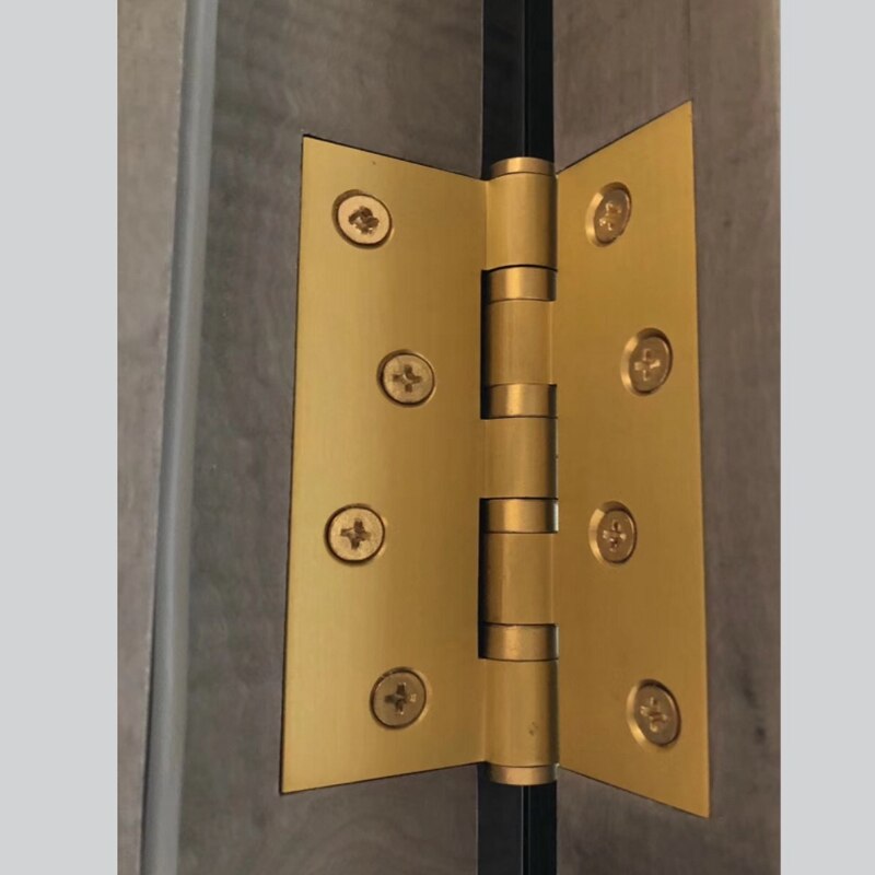 Luxury Door Hing Thicken 4 5 inch Wooden Retro Monolithic Modern American Mute Black Retro Brass Wooden Door