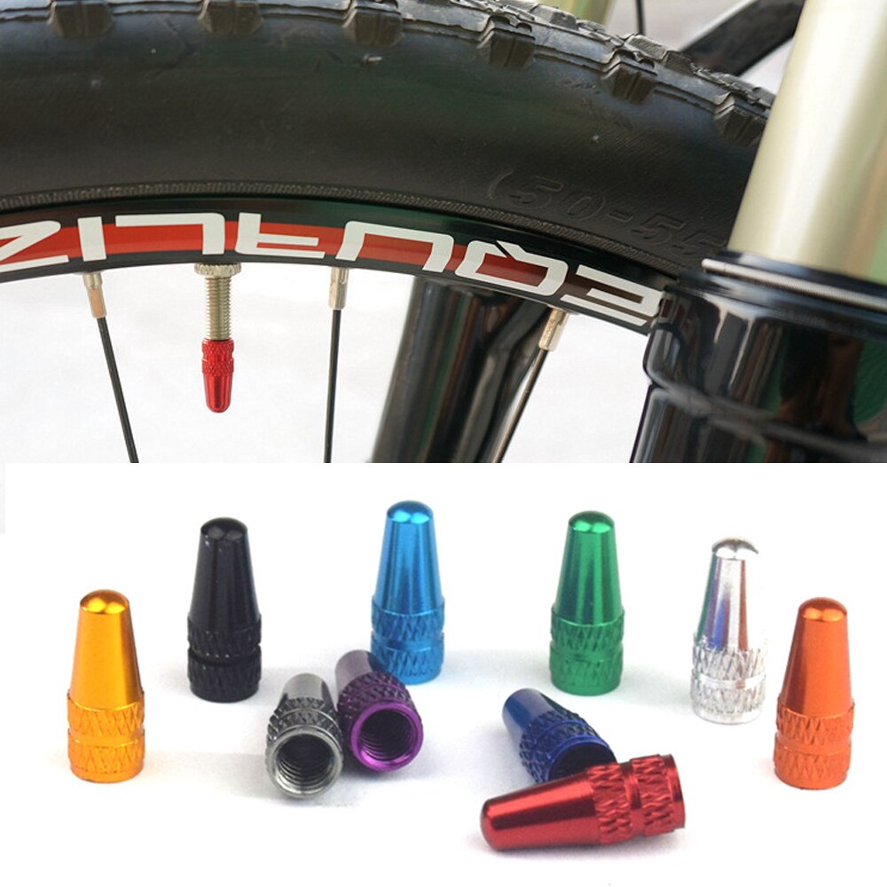 4Pcs Aluminum Alloy Road MTB Bike Tube Tyre Bicycle Tire Wheel Valve Cap Presta Schrader Valve Caps 10 Colors Outdoor Cycling