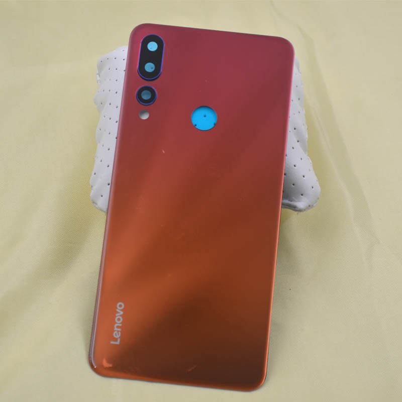 Voor Lenovo Z5s Terug Batterij Cover Achterdeur Behuizing Case Panel Vervanging Originele 6.3 &quot;Lenovo Z5s Batterij Cover Met lens: Red With Lens