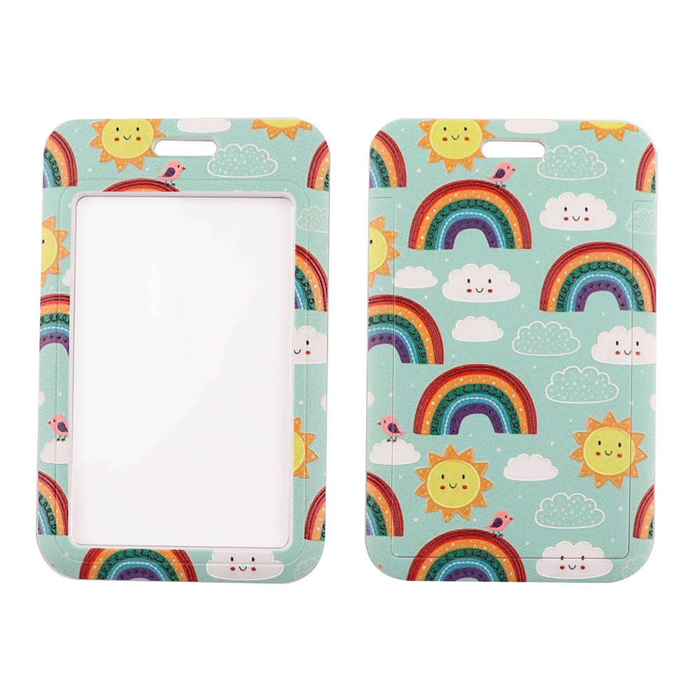 JF1397 Rainbow Lanyards ID Card Badge Holder Keychain Colorful Printing Neck Straps Keychain Cellphone Rope Teacher: 11