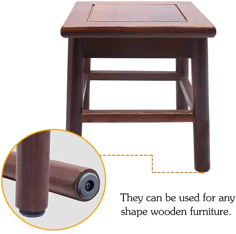 Coussinets coulissants de meubles réutilisables, 8 pièces, avec vis, tapis de pied de Table et de chaise, protecteur de sol pour tapis, carrelage, bois dur