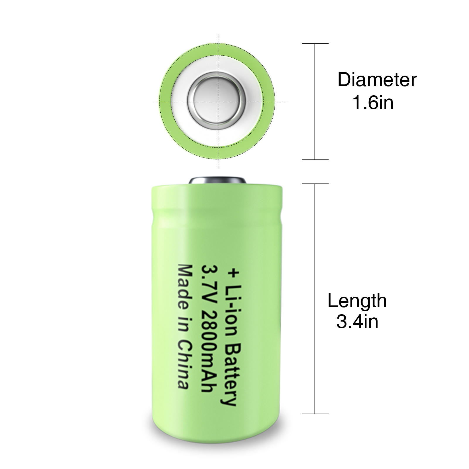 2800mAh Rechargeable 3.7V Li-ion 16340 Batteries CR123A Battery for LED Flashlight Travel Wall Charger 16340 CR123A Battery