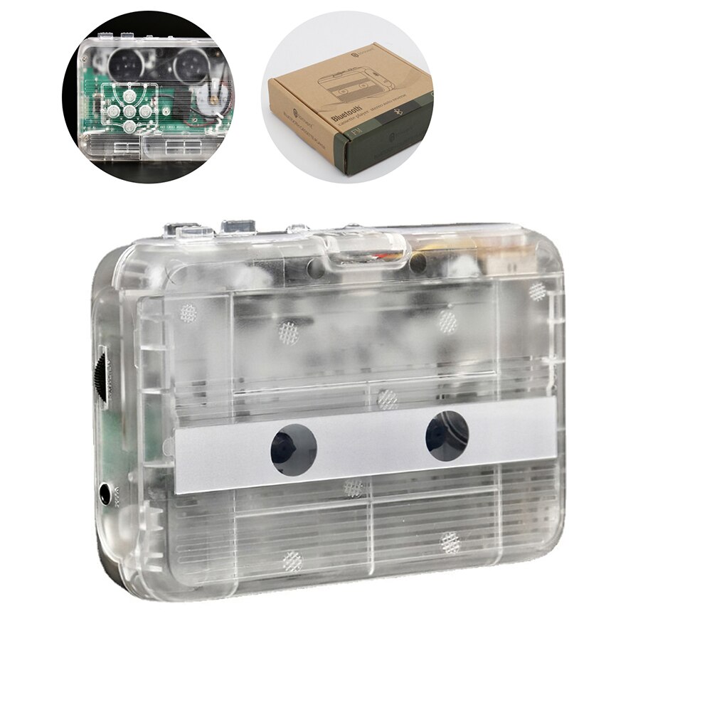 Reproductor de Cassette portátil compatible con Bluetooth, Radio FM, estéreo de doble canal con reproducción automática de marcha atrás