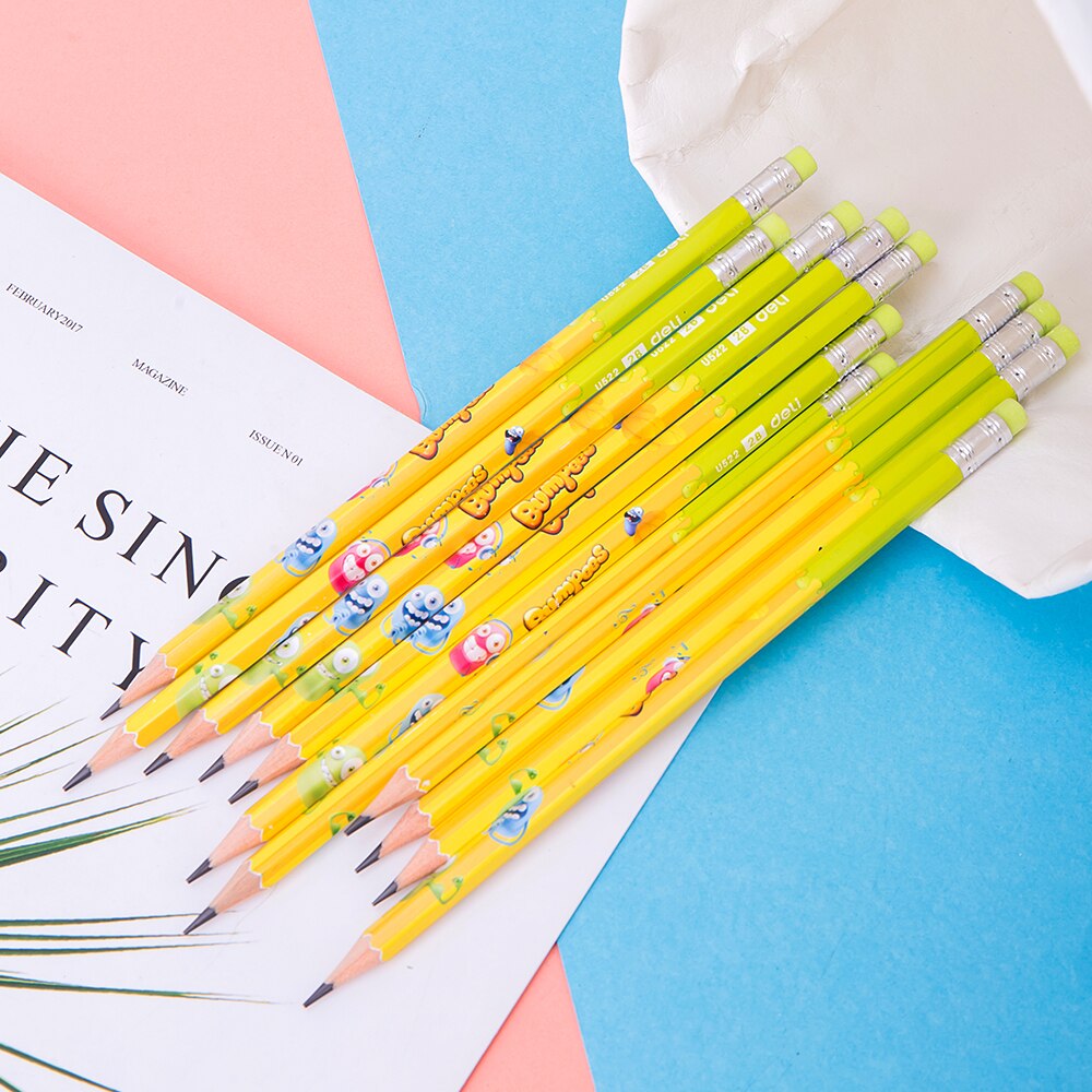 Deli Graphite Pencils for School 1 Box(12PCS) HB/2B Student Pencil Drawing Pencil Set Pencils for Kids EU52000 EU52200