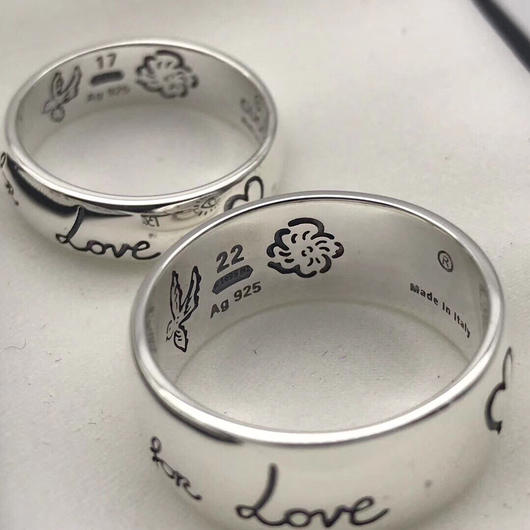 ZEF 925 sterling silver love fearless ring, classic logo charm original jewelry, send girlfriend