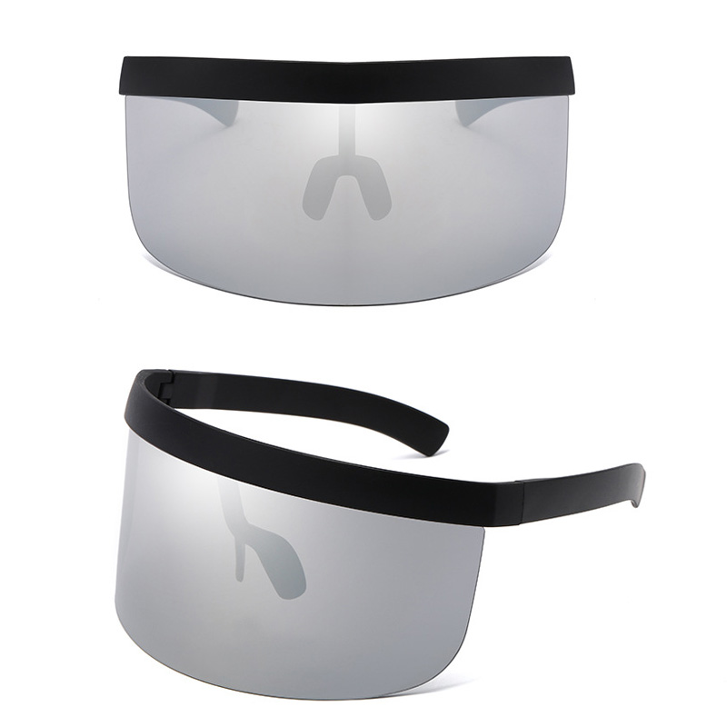 1pc Anti-UV lunettes de soleil anti-voyeur lunettes de soleil miroir lunettes de soleil demi visage bouclier garde moto lunettes