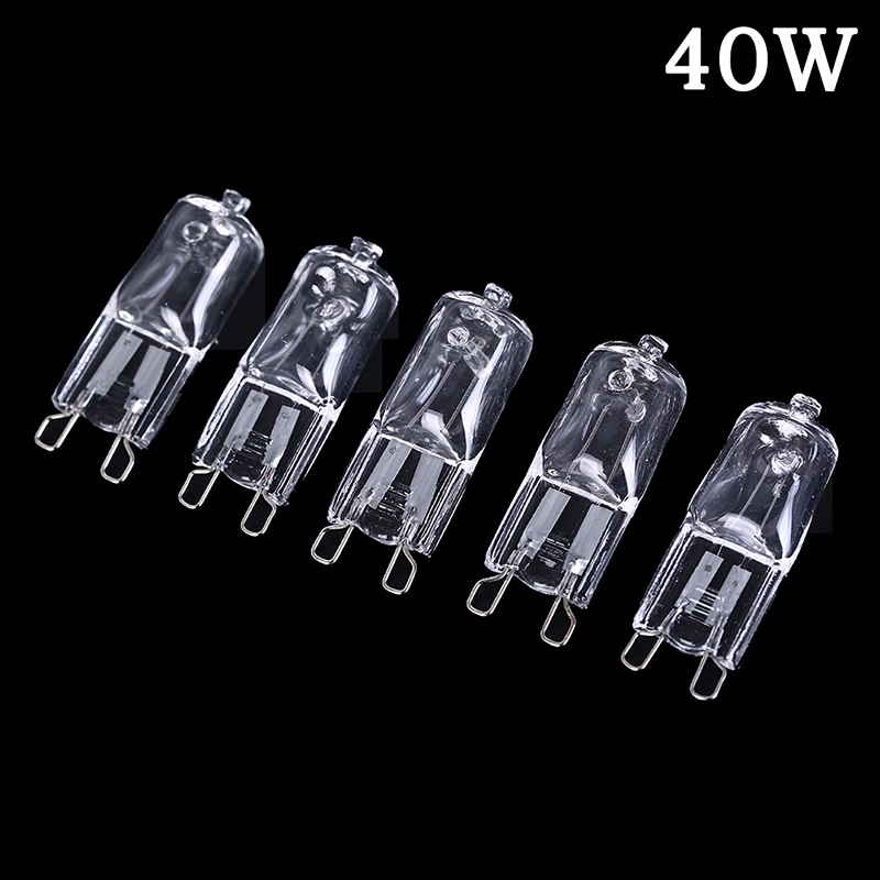 5 Stks/partij G9 Halogeenlamp 20W/40W/60W 220V 2900K Dimbare Warm Wit voor Wandlamp Helder Glas Elk Met Een Innerlijke Doos