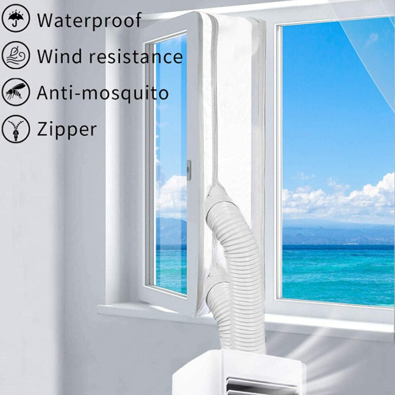 Plaque de tissu de verrouillage de 3M – 5.6M, pour climatisation, déflecteur souple, fenêtre anti-moustique, porte coulissante pour climatiseur mobile