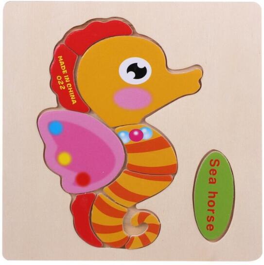 Baby Spielzeug Holz Puzzle Nette Cartoon Tier Intelligenz Kinder Bildungs Gehirn Teaser Kinder Tangram Formen Jigsaw: Model 20