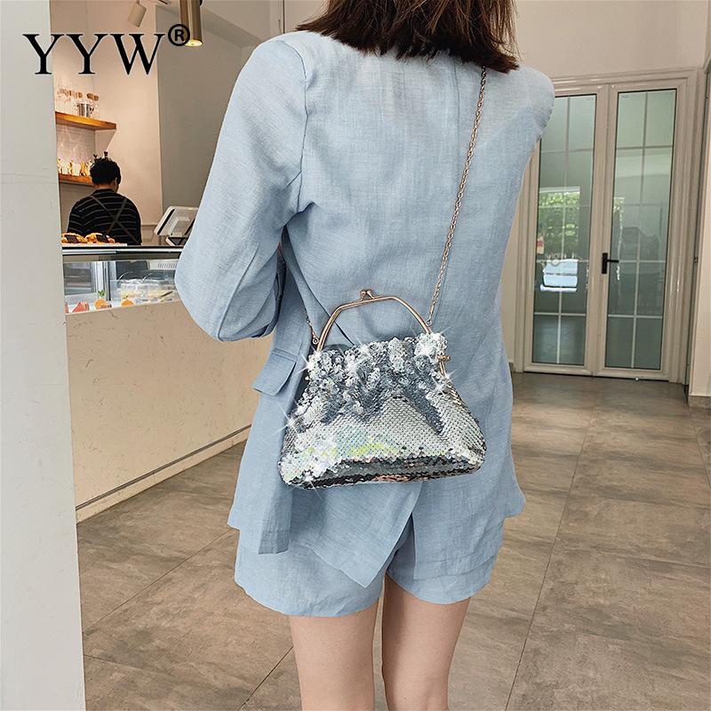 Glitter Kralen Vrouwelijke Wedding Party Koppelingen Mode Avond Clutch Portemonnee Vrouwen Mini Chain Schoudertassen Pouch