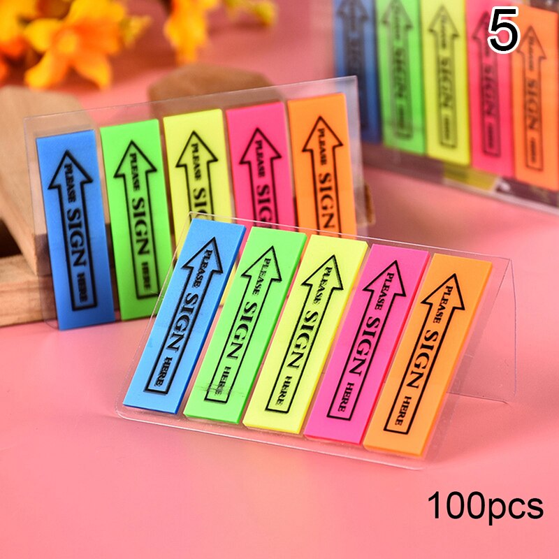 1 Set Fluorescent Colored Post-it Note Memo Pad Lovely Sticky Paper Post It Note School Office Supplies: 5