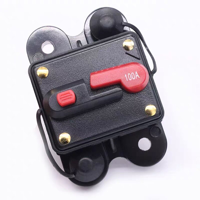 30A 50A 60A 80A 100A 125A 150A 200A 250A 300A optional Auto Audio Inline Circuit Breaker Sicherung für 12V-48V Schutz Mit Kappe