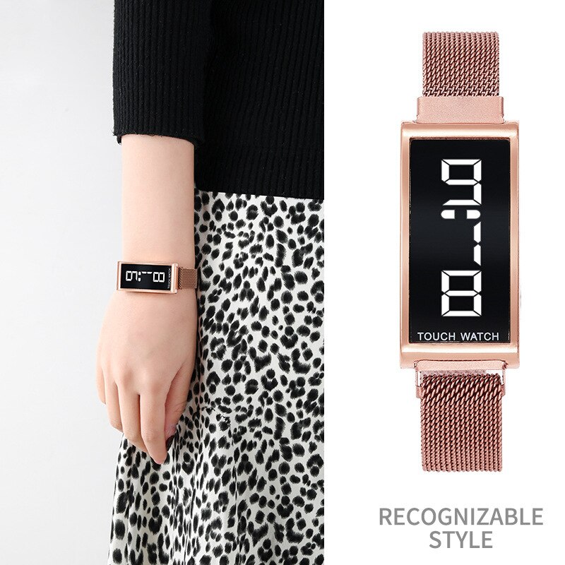 Digital Watch Women Luxury Rectangle Alloy Dial Led Watches Sport Unisex Men Kid Wristwatch Electronic Reloj Mujer