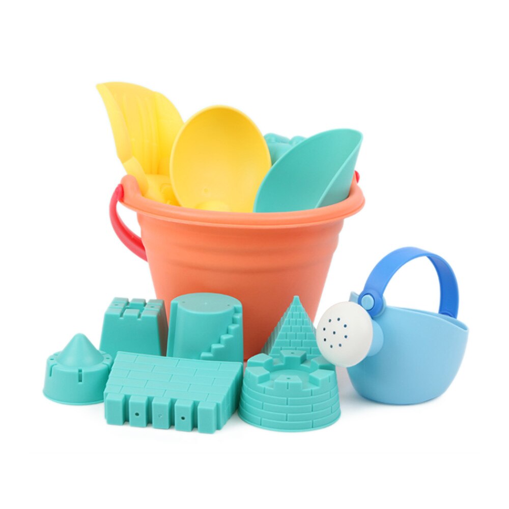 5/12/14pcs Zomer Kinderen Zachte Rubber Strand Speelgoed Auto Play Zand Hulpmiddel Schop Kind Zand Kasteel diy Kinderen Strand Emmer: A2