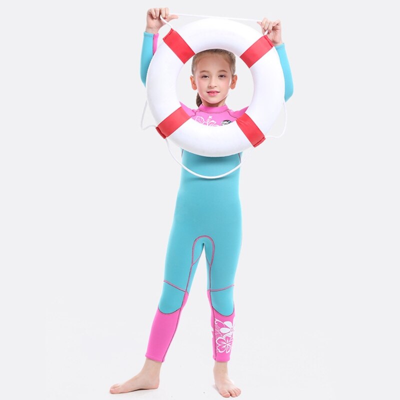 Full Body Kids Wetsuit 3Mm Neopreen Kinderen Warm Badpak Lange Mouwen Nat Pak Surfen Zwemmen Snorkelen Duikpak